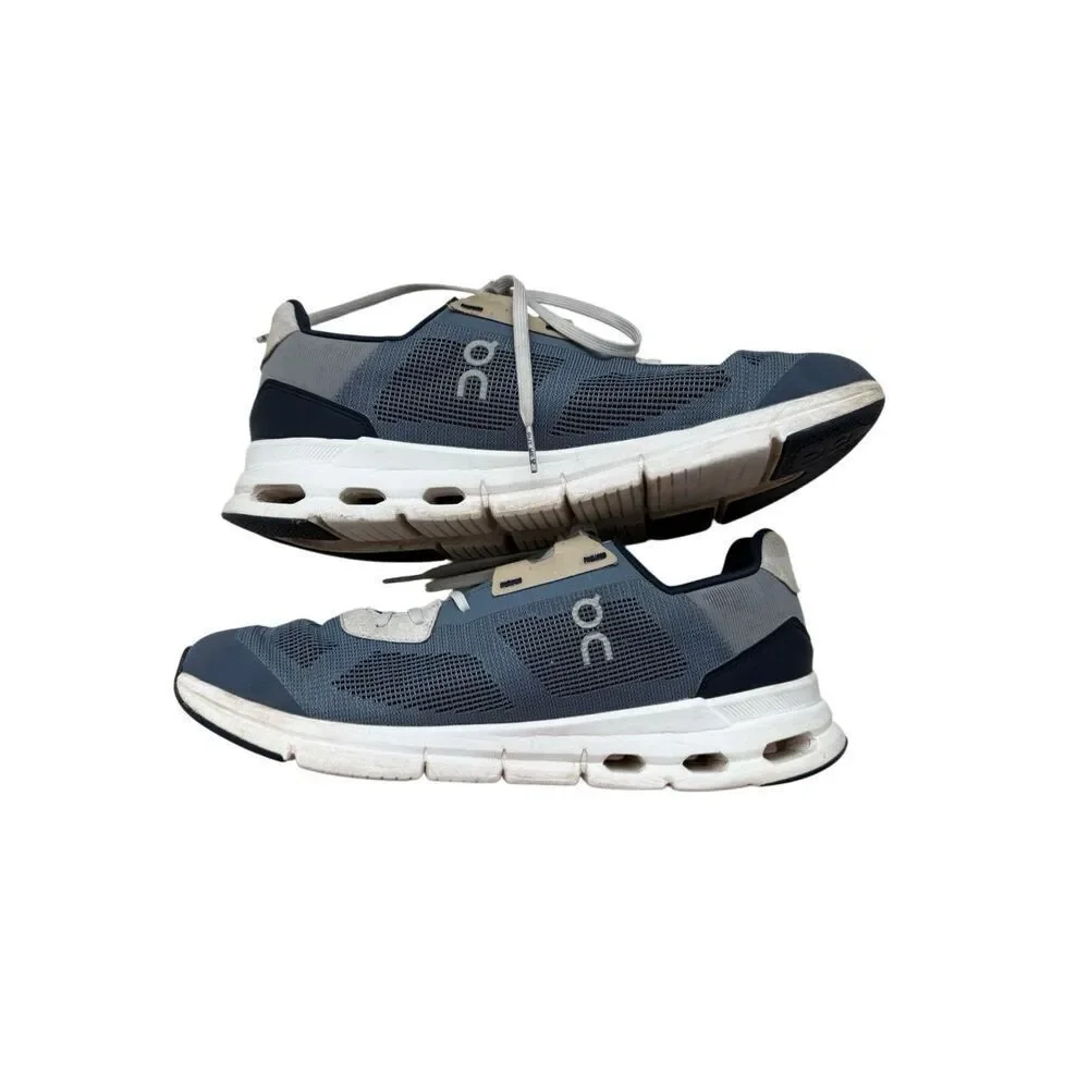 On Mens Metal Navy Cloudrift Low Top Lace Up Athletic Running Sneakers Size 9.5